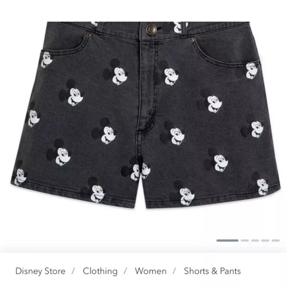 Disney Women's Gray Mickey Mouse Jean Shorts
